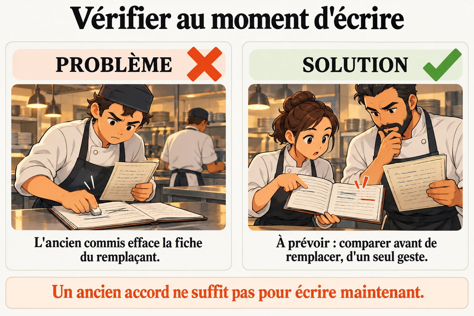 L'ancien responsable peut revenir après que la fiche a changé