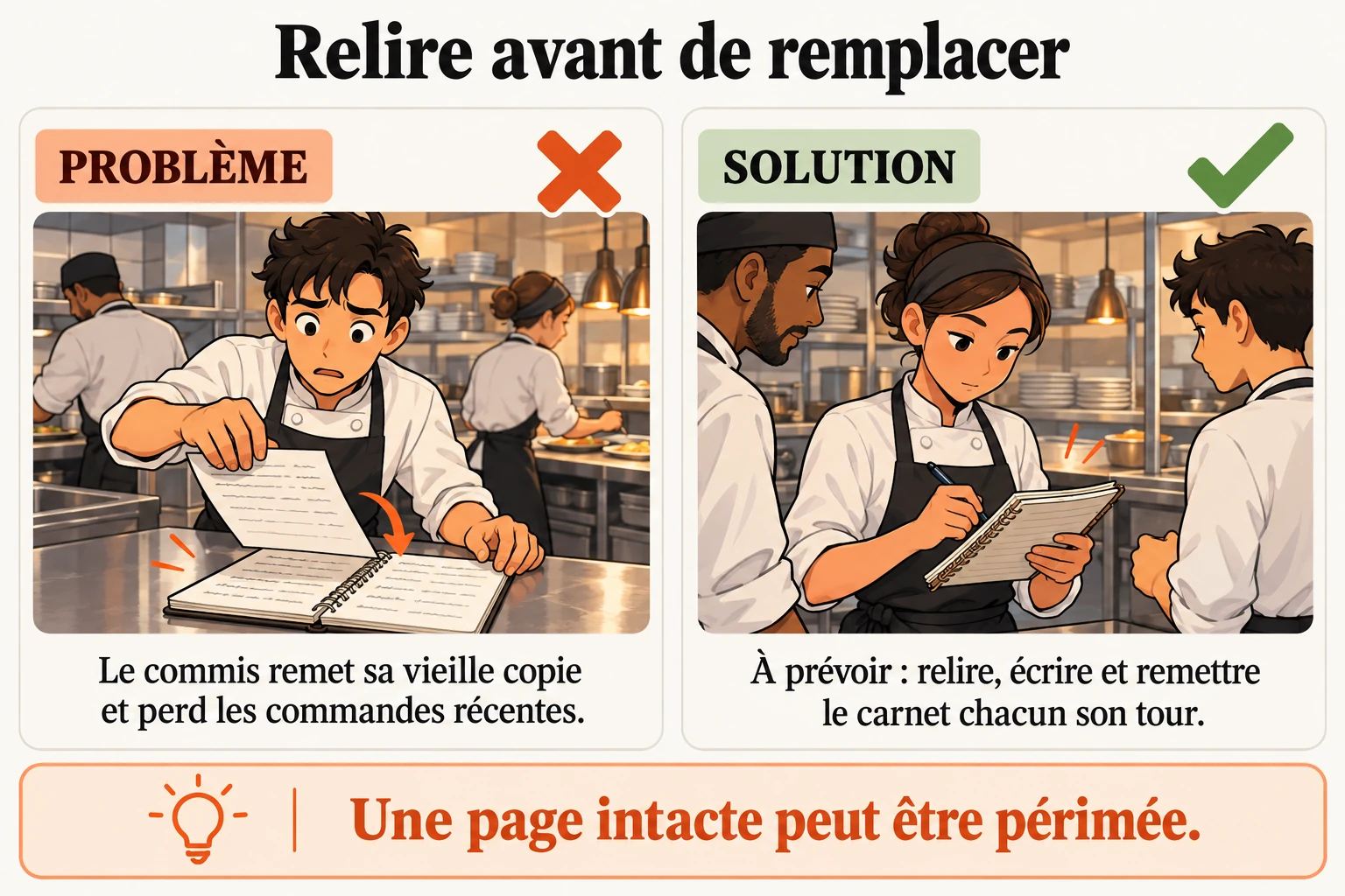 Une page impeccable peut effacer les commandes des autres