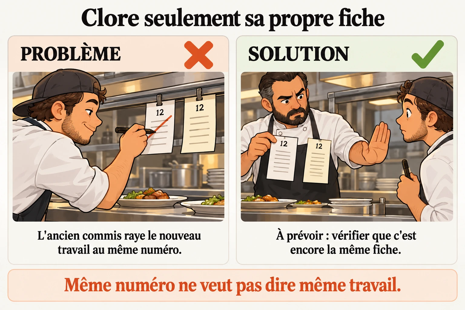 Inscrire l'aide au tableau seulement après son arrivée