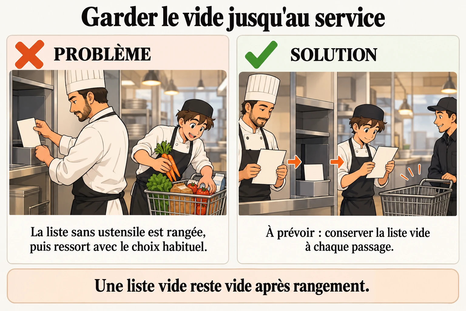 Le carnet rangé doit encore dire aucun ustensile