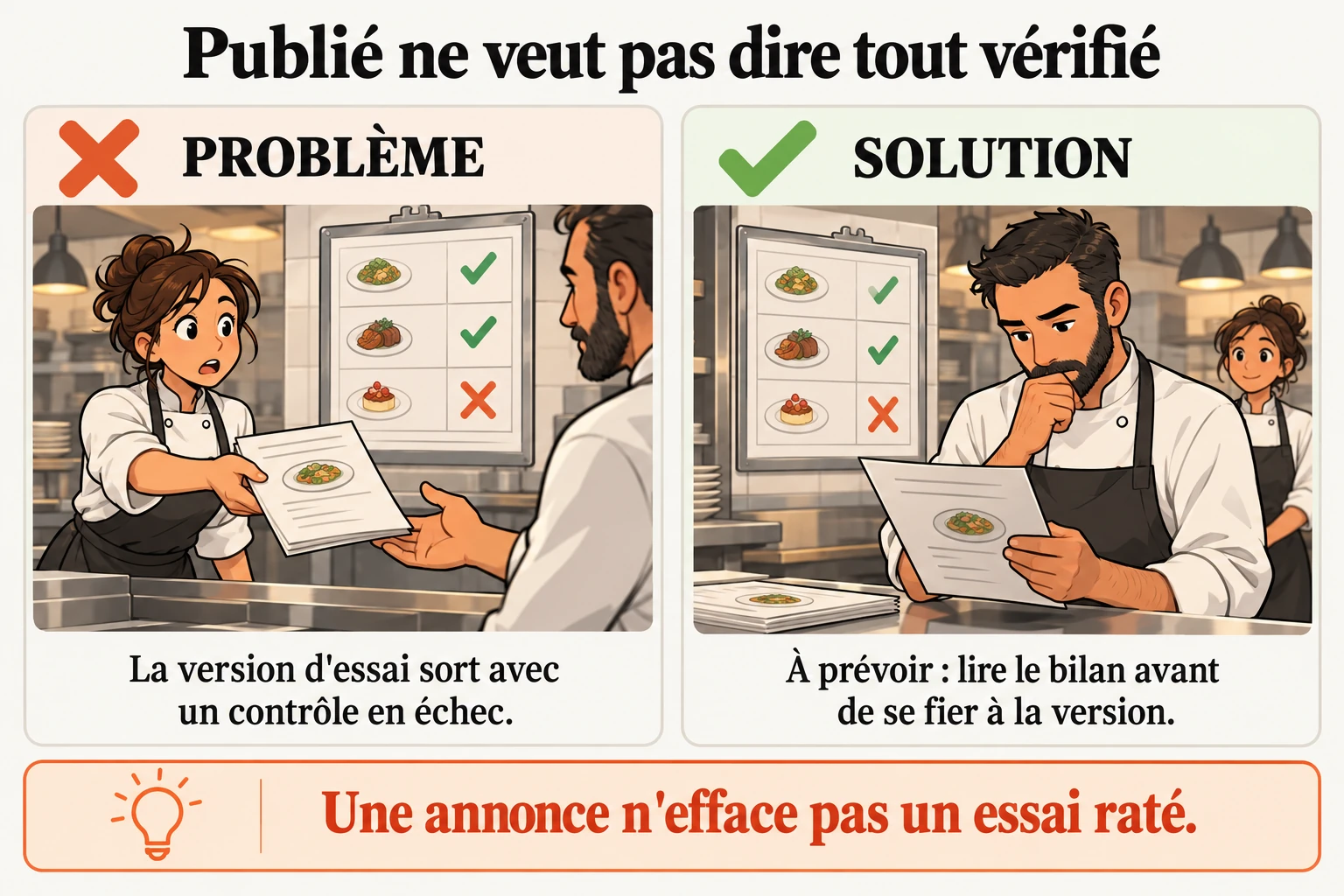 Des barrières baissent pour les nouvelles commandes, le chef reste présent Avant de se fier à la nouvelle règle, regarder quelles barrières changent et quelles commandes sont concernées. Lire ensuite le bilan des essais, même si l'annonce est déjà sortie. Cette prudence est étudiée ici, sans modifier les règles d'aucune cuisine.