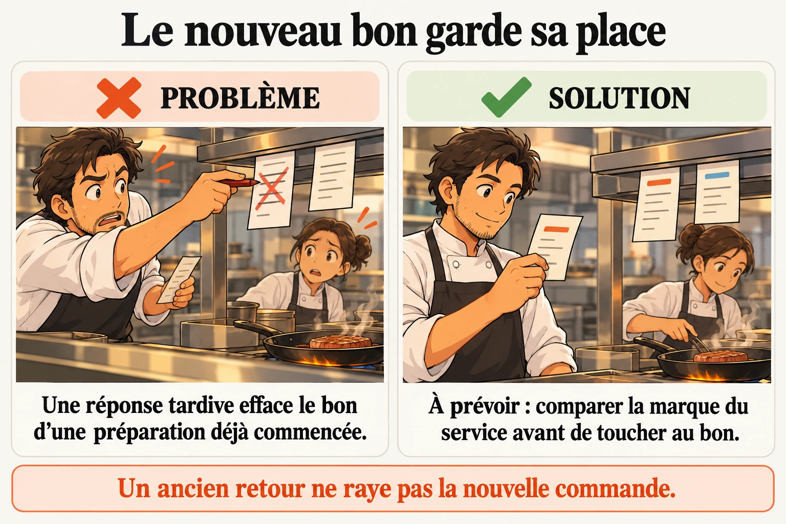 Le retour du premier commis ne raye pas la nouvelle commande
