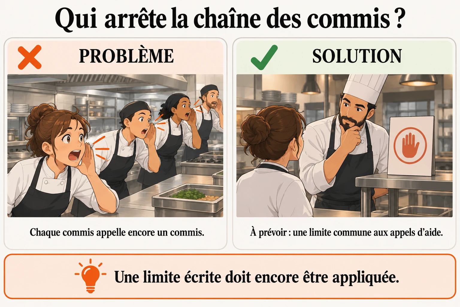 Qui arrête le commis qui appelle encore un commis ?