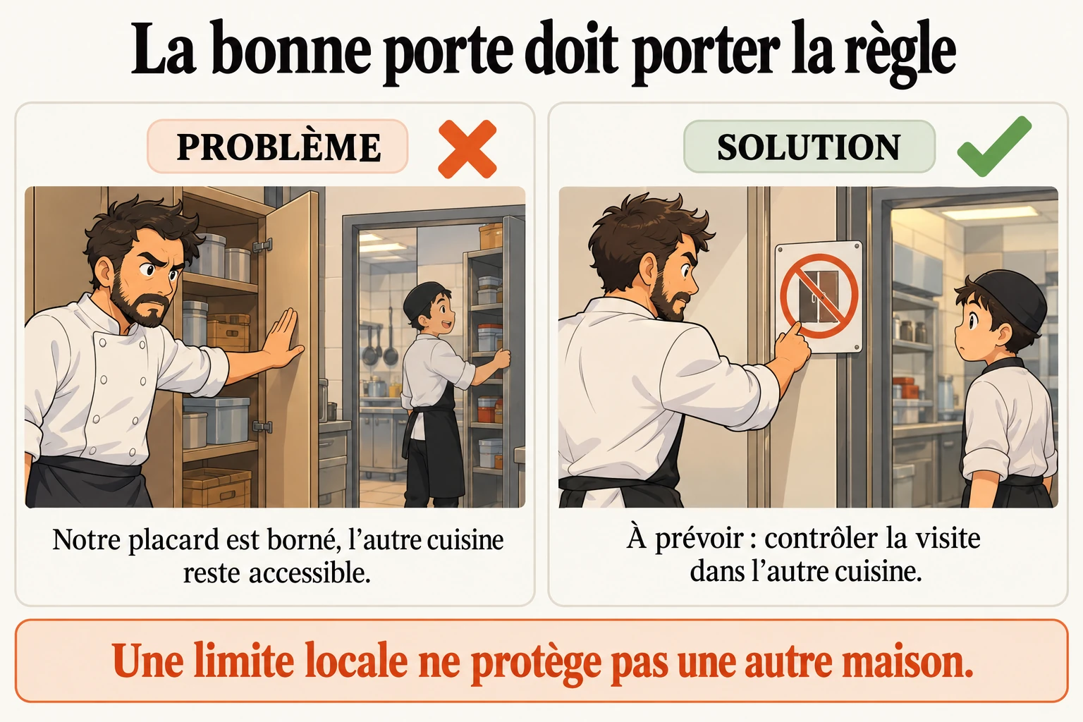 Fermer notre placard ne ferme pas celui de l'autre cuisine