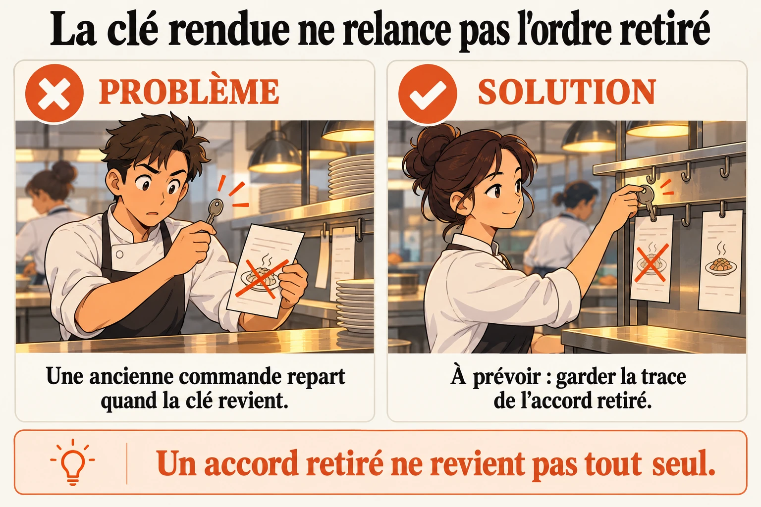 Retrouver le ticket ne rend pas l'ancien accord valable