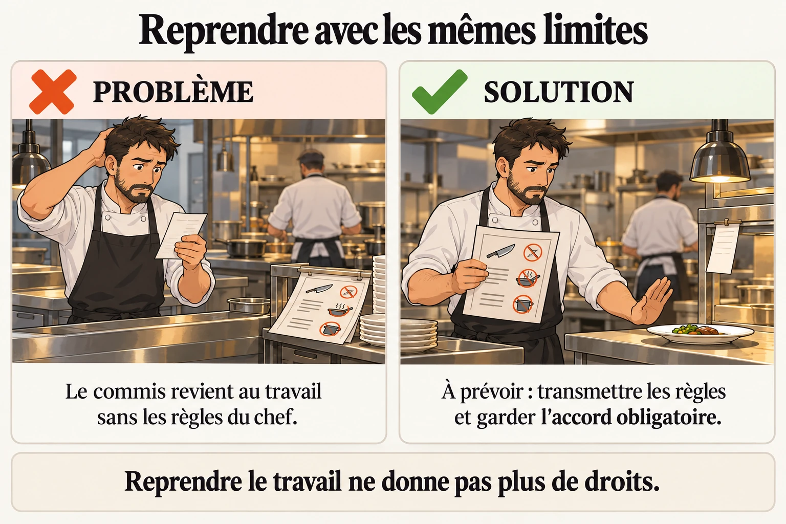 Retrouver les commis ne leur donne pas carte blanche
