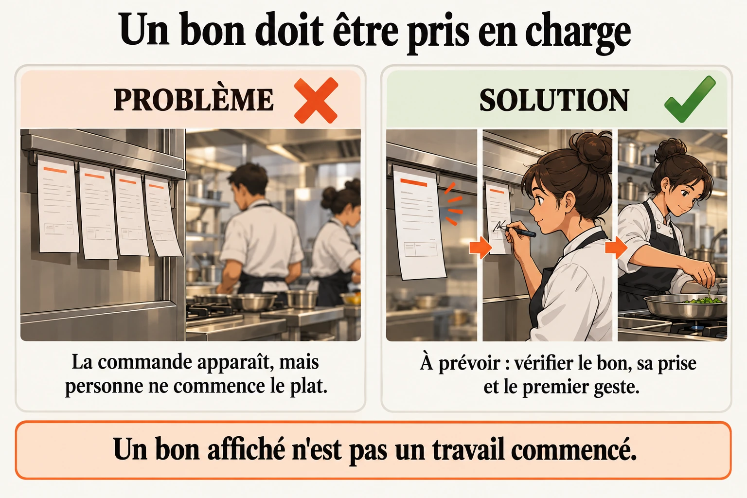 Le bon est au tableau, mais aucun commis ne l'a pris