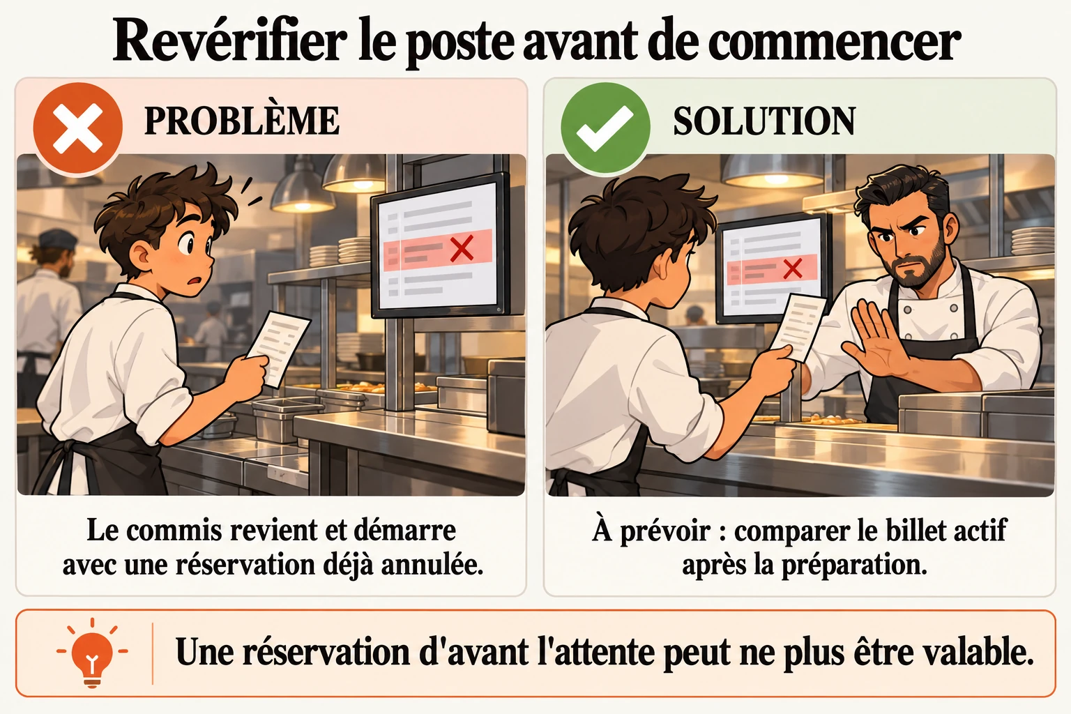 Le poste réservé peut avoir été repris pendant la préparation